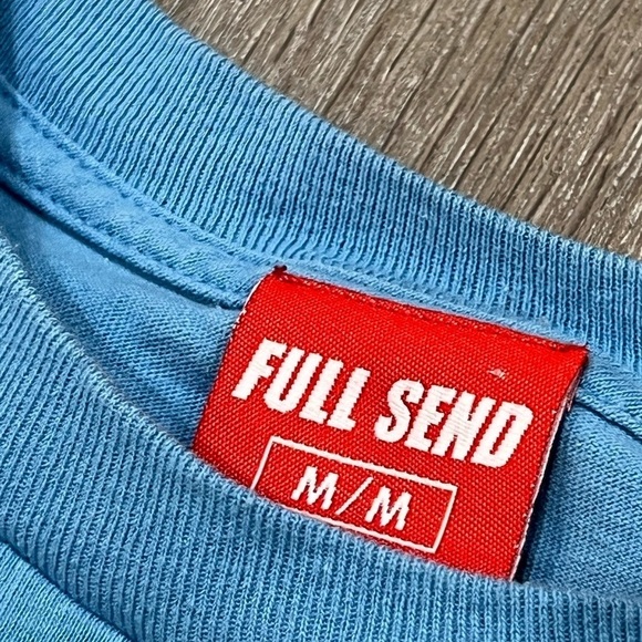 Men’s Medium Full Send NELK BOYS Light Blue Logo Short Sleeve T-Shirt - Picture 5 of 7